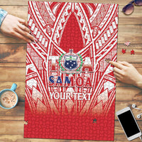 Toa Samoa Rugby Custom Puzzle Samoa mo Samoa Polynesian Pacific Red LT14 Red - Polynesian Pride