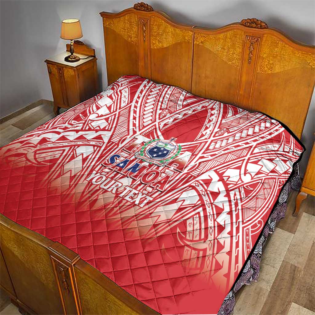 Toa Samoa Rugby Custom Quilt Samoa mo Samoa Polynesian Pacific Red LT14 - Polynesian Pride