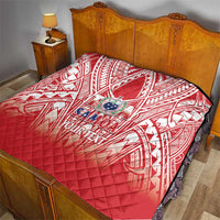 Toa Samoa Rugby Custom Quilt Samoa mo Samoa Polynesian Pacific Red LT14 - Polynesian Pride