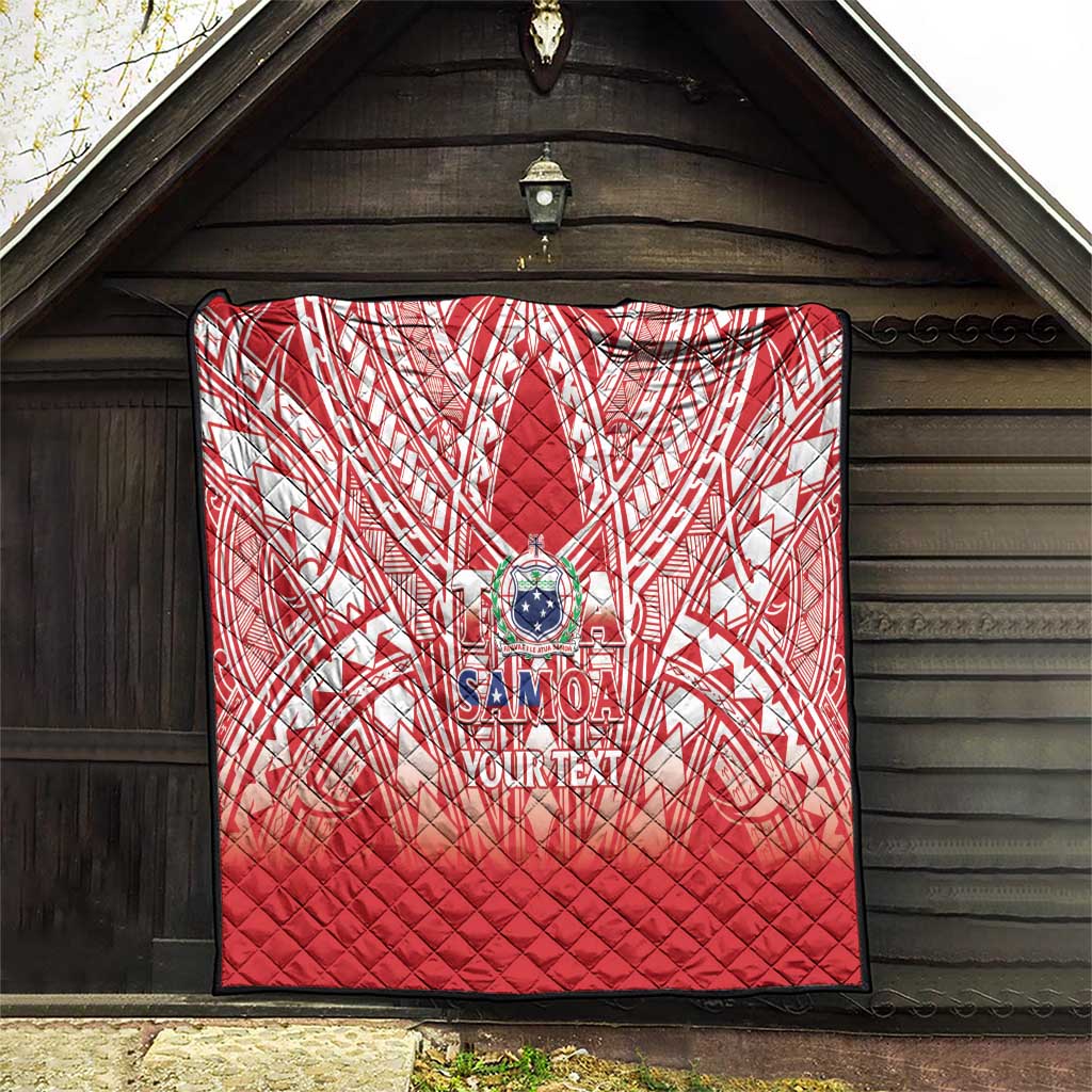 Toa Samoa Rugby Custom Quilt Samoa mo Samoa Polynesian Pacific Red LT14 - Polynesian Pride