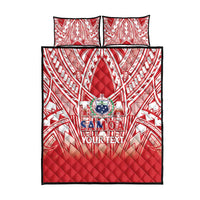 Toa Samoa Rugby Custom Quilt Bed Set Samoa mo Samoa Polynesian Pacific Red LT14 - Polynesian Pride