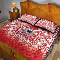 Toa Samoa Rugby Custom Quilt Bed Set Samoa mo Samoa Polynesian Pacific Red LT14 - Polynesian Pride