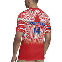 Toa Samoa Rugby Custom Rugby Jersey Samoa mo Samoa Polynesian Pacific Red LT14 - Polynesian Pride