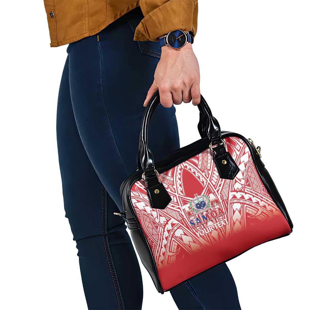 Toa Samoa Rugby Custom Shoulder Handbag Samoa mo Samoa Polynesian Pacific Red LT14 - Polynesian Pride