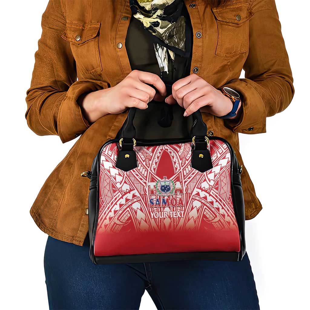Toa Samoa Rugby Custom Shoulder Handbag Samoa mo Samoa Polynesian Pacific Red LT14 - Polynesian Pride