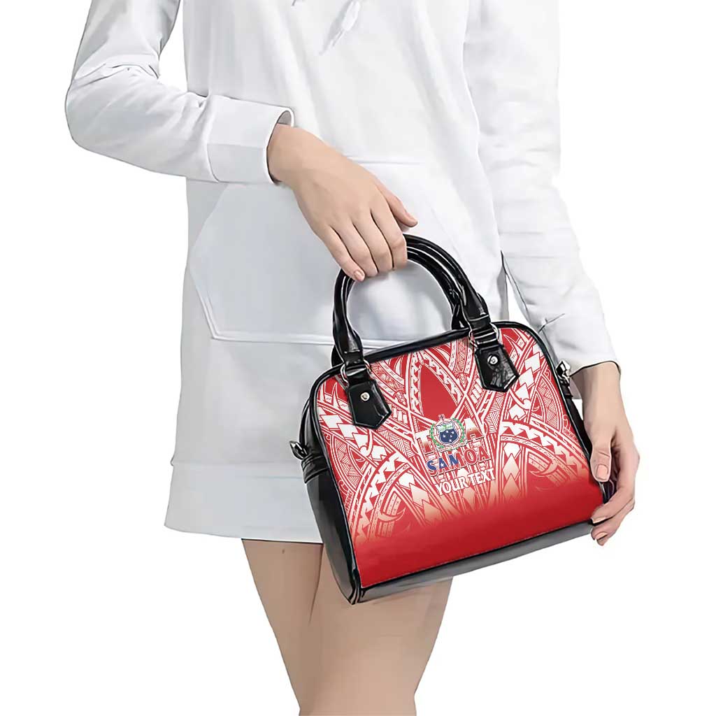Toa Samoa Rugby Custom Shoulder Handbag Samoa mo Samoa Polynesian Pacific Red LT14 - Polynesian Pride