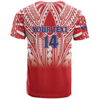 Toa Samoa Rugby Custom T Shirt Samoa mo Samoa Polynesian Pacific Red LT14 - Polynesian Pride