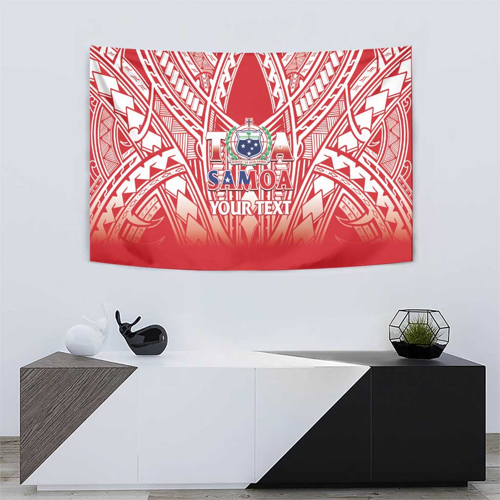 Toa Samoa Rugby Custom Tapestry Samoa mo Samoa Polynesian Pacific Red LT14 - Polynesian Pride