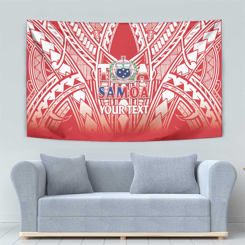Toa Samoa Rugby Custom Tapestry Samoa mo Samoa Polynesian Pacific Red LT14 - Polynesian Pride