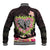 Polynesia Valentine's Day Baseball Jacket Hammerhead Shark Plumeria With Polynesian Pattern