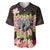 Polynesia Valentine's Day Baseball Jersey Hammerhead Shark Plumeria With Polynesian Pattern