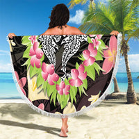 Polynesia Valentine's Day Beach Blanket Hammerhead Shark Plumeria With Polynesian Pattern LT14 - Polynesian Pride