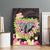 Polynesia Valentine's Day Canvas Wall Art Hammerhead Shark Plumeria With Polynesian Pattern