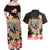 Polynesia Valentine's Day Couples Matching Off Shoulder Maxi Dress and Hawaiian Shirt Hammerhead Shark Plumeria With Polynesian Pattern