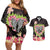 Polynesia Valentine's Day Couples Matching Off Shoulder Short Dress and Hawaiian Shirt Hammerhead Shark Plumeria With Polynesian Pattern