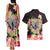 Polynesia Valentine's Day Couples Matching Tank Maxi Dress and Hawaiian Shirt Hammerhead Shark Plumeria With Polynesian Pattern