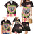 Polynesia Valentine's Day Family Matching Mermaid Dress and Hawaiian Shirt Hammerhead Shark Plumeria With Polynesian Pattern