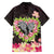 Polynesia Valentine's Day Family Matching Off Shoulder Short Dress and Hawaiian Shirt Hammerhead Shark Plumeria With Polynesian Pattern