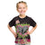 Polynesia Valentine's Day Kid T Shirt Hammerhead Shark Plumeria With Polynesian Pattern