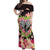 Polynesia Valentine's Day Off Shoulder Maxi Dress Hammerhead Shark Plumeria With Polynesian Pattern