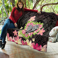 Polynesia Valentine's Day Quilt Hammerhead Shark Plumeria With Polynesian Pattern LT14 - Polynesian Pride