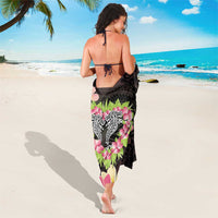 Polynesia Valentine's Day Sarong Hammerhead Shark Plumeria With Polynesian Pattern LT14 - Polynesian Pride