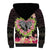 Polynesia Valentine's Day Sherpa Hoodie Hammerhead Shark Plumeria With Polynesian Pattern