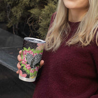 Polynesia Valentine's Day Tumbler Cup Hammerhead Shark Plumeria With Polynesian Pattern LT14 - Polynesian Pride