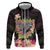 Polynesia Valentine's Day Zip Hoodie Hammerhead Shark Plumeria With Polynesian Pattern