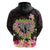 Polynesia Valentine's Day Zip Hoodie Hammerhead Shark Plumeria With Polynesian Pattern