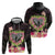 Polynesia Valentine's Day Zip Hoodie Hammerhead Shark Plumeria With Polynesian Pattern