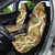 Brown Hawaii Plumeria Lei With Tropical Leaves Car Seat Cover