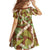 Brown Hawaii Plumeria Lei With Tropical Leaves Family Matching Mermaid Dress and Hawaiian Shirt