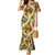 Brown Hawaii Plumeria Lei With Tropical Leaves Family Matching Mermaid Dress and Hawaiian Shirt