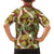 Brown Hawaii Plumeria Lei With Tropical Leaves Family Matching Short Sleeve Bodycon Dress and Hawaiian Shirt