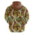 Brown Hawaii Plumeria Lei With Tropical Leaves Hoodie