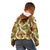 Brown Hawaii Plumeria Lei With Tropical Leaves Kid Hoodie