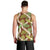 Brown Hawaii Plumeria Lei With Tropical Leaves Men Tank Top