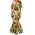 Brown Hawaii Plumeria Lei With Tropical Leaves Mermaid Dress