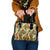 Brown Hawaii Plumeria Lei With Tropical Leaves Shoulder Handbag