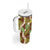 Brown Hawaii Plumeria Lei With Tropical Leaves Tumbler With Handle