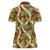 Brown Hawaii Plumeria Lei With Tropical Leaves Women Polo Shirt