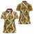 Brown Hawaii Plumeria Lei With Tropical Leaves Women Polo Shirt