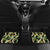 Black Hawaii Plumeria Lei With Tropical Leaves Car Mats