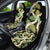 Black Hawaii Plumeria Lei With Tropical Leaves Car Seat Cover