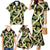 Black Hawaii Plumeria Lei With Tropical Leaves Family Matching Mermaid Dress and Hawaiian Shirt