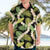 Black Hawaii Plumeria Lei With Tropical Leaves Hawaiian Shirt