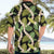 Black Hawaii Plumeria Lei With Tropical Leaves Hawaiian Shirt