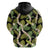 Black Hawaii Plumeria Lei With Tropical Leaves Hoodie