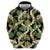 Black Hawaii Plumeria Lei With Tropical Leaves Hoodie